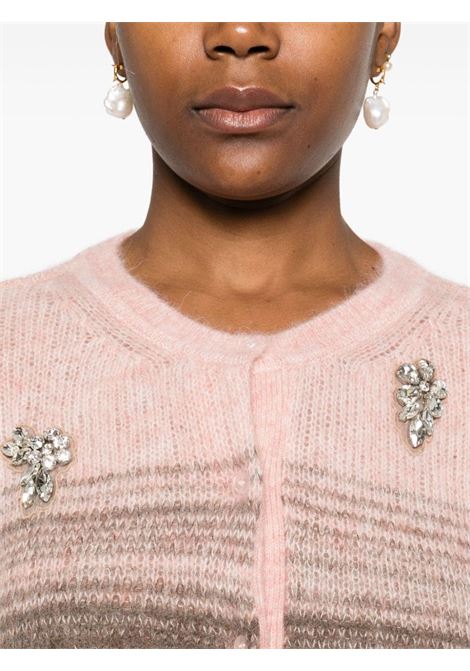 Pink and brown cropped cardigan Simone Rocha - women SIMONE ROCHA | MIMK2TB0657RSOMBR